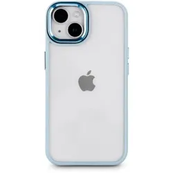 138144 Cam Protect Cover für Apple iPhone 14 (Hellblau, Transparent)