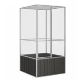 vidaXL Vogelkäfig Anthrazit 111 x 107 x 211,5 cm grau