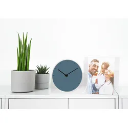 queence Tischuhr »Die große Helene«, (1 St.), Tisch, Uhr, modern, geräuschlos mit Bilderrahmen queence blau