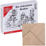 Bartl 102148 Mini-Holz-Puzzle Das zerbrochene Quadrat aus 5 kleinen Holzteilen