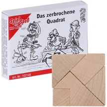Bartl 102148 Mini-Holz-Puzzle Das zerbrochene Quadrat aus 5 kleinen Holzteilen