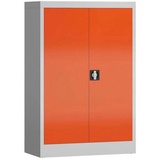 ClassiX Stahlschrank X-530294 feuerrot, lichtgrau 80,0 x 38,0 x 120,0 cm, aufgebaut