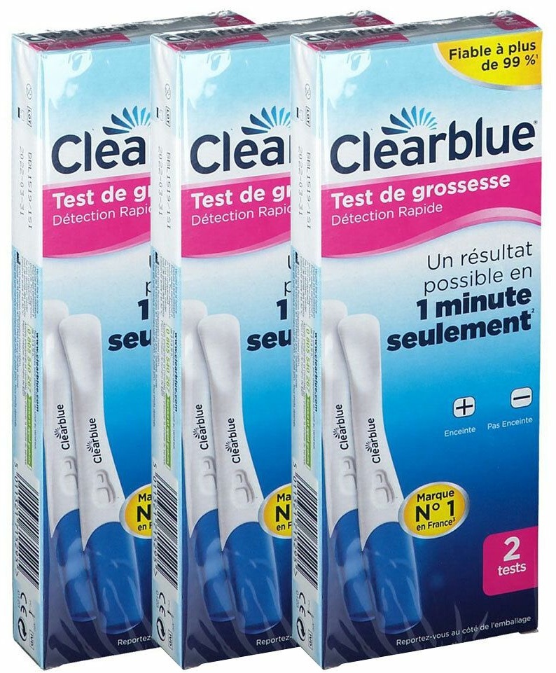 Clearblue® Test de Grossesse Détection Rapide 3x2 pc(s) test(s)