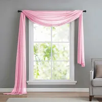 Gardinenbox Querbehang Freihanddeko aus transparentem Voile, die ideale Ergänzung zu unseren Gardinen, 140x600, Hellrosa, 560