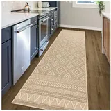 my home Teppich Toronto auch als Läufer erhältlich, rechteckig, Höhe: 3 mm, In- und Outdoor geeignet, Sisal-Optik, Wetterfest & UV-beständig, Boho beige 67 cm x 230 cm x 3 mm