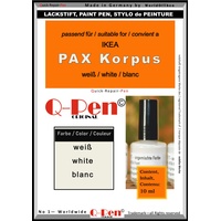 Q-Pen Original Lackstift for IKEA PAX Korpus/Frame white - Touch-up Paint - by