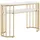 MCombo M MCombo Schreibtisch Schminktisch ohne Spiegel Marmor-Weiß Gold, Manikürtisch, Nageltisch aus Holz Metallgestell, Computertisch Wohnzimmer Modern, 45 x 114 x 78cm, 2482