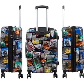 warenhandel könig Hartschalen Trolley Tourist Attractions 4-Rollen Cabin 67 cm / 66 l bunt