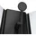 Aurlane Essential Round Komplettdusche mit Schiebetür 85 x 197 cm Schwarz