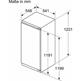 Siemens iQ300 KI41RVFE0 Einbaukühlschrank (204 l, 1221 mm hoch)