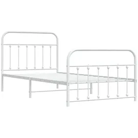 vidaXL Bettgestell 100 x 200 cm Weiß