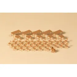 Auhagen Tische, Stühle, HO (1:87), Beige