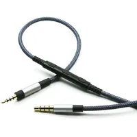 ABLET Audio Ersatzkabel mit Mikrofon Fernbedienung für Lautstärkeregler, Kompatibel mit Sennheiser PXC550, PXC480 Kopfhörern, Audiokabel Kompatibel mit iPhone