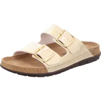 ROHDE Damen Pantolette gemusterter Zweiriemer mit Schnalle Rodigo-D 5872, Größe:37 EU, Farbe:Gold - Gold - 37