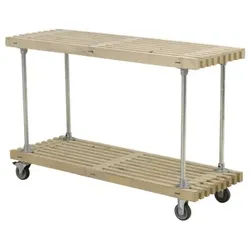 PLUS Latten Grill- / Anrichtetisch mit Rädern -138 cm - Treibholz Farb