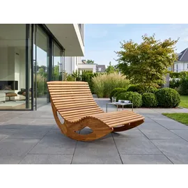 prestige home living outdoor Ergonomische Doppelschwungliege 150 x 120 x 66 cm Braun