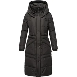 MARIKOO Damen Winter Steppmantel Stepp Jacke Mantel Parka warm mit Stehkragen & Kapuze Ayumii