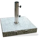 DEMA Sonnenschirmständer Schirmständer Eckig 45cm Granit grau 38 kg
