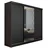kier furniture Schiebetürenschrank Malani 200 x 205 x 59 cm Schwarz/Grau