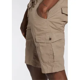 MAN'S WORLD MAN'S WORLD, Herren, Gr. 42, N-Gr, grün (khaki), Web, Obermaterial: 100% Baumwolle, unifarben, bequem, Hosen Bermudas