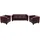 MCW 3-1-1 Couchgarnitur Lille ~ Kunstleder, rot-braun
