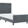 vidaXL Boxspringbett 100 x 200 cm Dunkelgrau