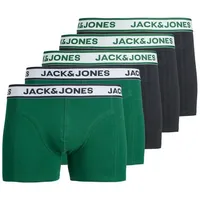 JACK & JONES JACNOLAN SOLID TRUNKS 5er Pack rain forest / sky captain S