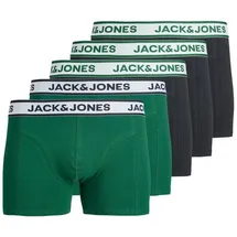 JACK & JONES JACNOLAN SOLID TRUNKS 5er Pack rain forest / sky captain S