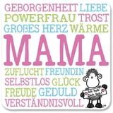 Sheepworld, Gruss & Co - 81032 - Untersetzer Nr. 16, Mama, Kork, 9,5cm x 9,5cm