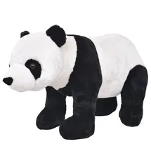 vidaXL Panda Plüschtier 47 cm Schwarz