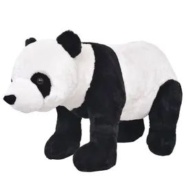 vidaXL Panda Plüschtier 47 cm Schwarz