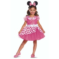 Disney Offizielles Premium Minnie Mouse Kostüm Kinder Rosa Maus Kostüm Mädchen Minnie Mouse Kleid Mädchen Faschingskostüme fur Kinder Karneval Halloween Geburtstag Größ S