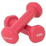 Tunturi Kurzhanteln Vinyl - 0.5 bis 5 kg - 0,5 kg pink