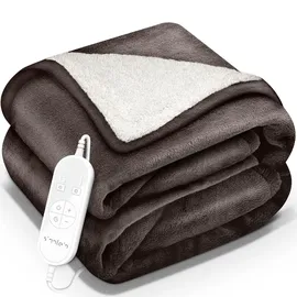 sinnlein Heizdecke mit Abschaltautomatik 180 x 130 cm Braun