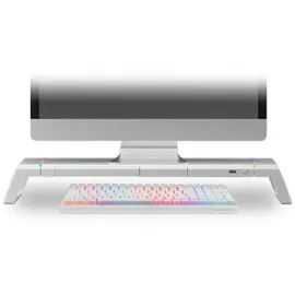 Mars Gaming MGS-ONE Monitorständer Weiß USB für PC