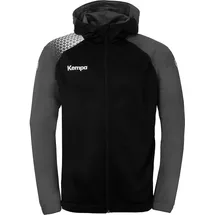 Kempa Ambition 28 Kapuzenjacke Herren Schwarz/Anthra S
