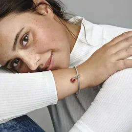 Pandora Roter Marienkäfer Charm-Anhänger 792571C01 - silber