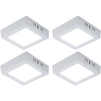 V-Tac LED Deckenleuchte Wohnzimmerleuchte Flurlampe Aufbau-Panel quadratisch Küchenleuchte, Kunststoff