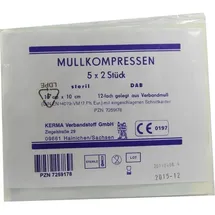 KERMA Verbandstoff GmbH MULLKOMPRESSEN BW 12FACH STERIL 10CMx10CM 5x2 st
