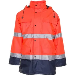 Warnschutz Winter-Parka 2in1 "KONTRAST" - S - orange/marine