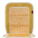 Heyner HEYNER® Holzkugel Sitzauflage beige – Auto Sitzbezug mit Massageeffekt, belüftet, universell für Fahrer & Beifahrer