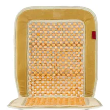 Heyner HEYNER® Holzkugel Sitzauflage beige – Auto Sitzbezug mit Massageeffekt, belüftet, universell für Fahrer & Beifahrer