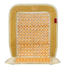 Heyner HEYNER® Holzkugel Sitzauflage beige – Auto Sitzbezug mit Massageeffekt, belüftet, universell für Fahrer & Beifahrer