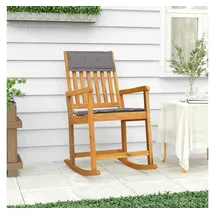 vidaXL Schaukelstuhl, mit Kissen, Massivholz Akazie