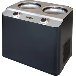 Unold 48835 Eismaschine Doppio - Schwarz, 250 Watt, mit Kompressor, Eismaschine Selbstkühlend, Frozen Joghurtmaschine mit 2,4 Liter Eiscreme Volume