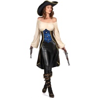 DEGUISE TOI Stilvolles Piraten-Kostüm für Damen Seeräuberin bunt