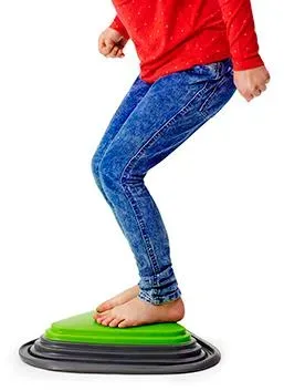 Gonge Wackelstein Balance- und Koordinationstrainer Kinder rot, Kunststoff - Fördert Gleichgewicht, ab 2 Jahren, robust