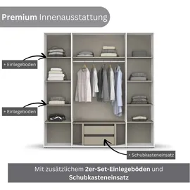 Rauch Drehtürenschrank Nagata 187 x 194 x 53 cm Grau
