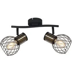 Strahler S-Bogen, Metallgeflecht-Schrime schwarz matt goldfarben