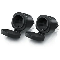 BEARWARE 2x Wifi Outdoor Steckdose 2,4 Ghz WLAN Steuerung per App Smart Life / IP44